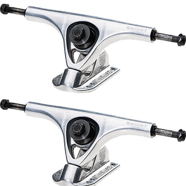 Paris Truck Co. Savant 165mm 50 Degree Polished Skateboard Reverse Kingpin Trucks - 6.5" Hanger 9 3/4" Axle (Set of 2)