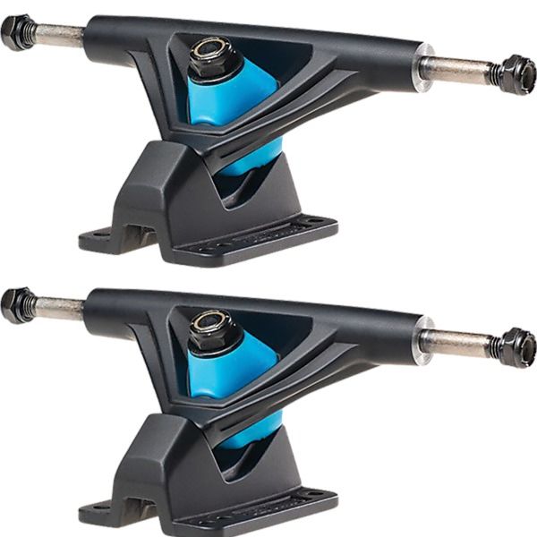 Seismic Skate Systems 130mm Aeon 30 Degree Flat Black Skateboard Reverse Kingpin Trucks