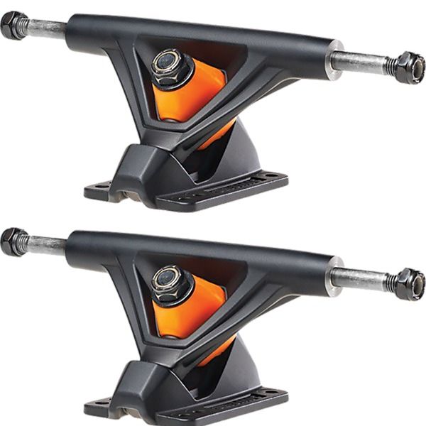 Seismic Skate Systems 130mm Aeon 45 Degree Flat Black Skateboard Reverse Kingpin Trucks