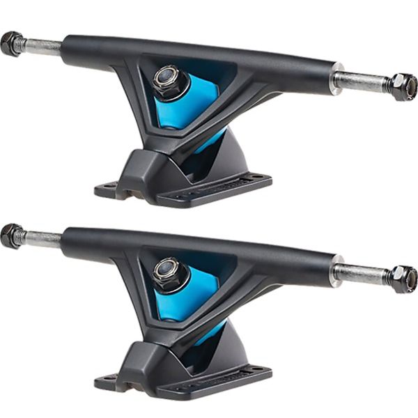 Seismic Skate Systems 155mm Aeon 45 Degree Flat Black Skateboard Reverse Kingpin Trucks