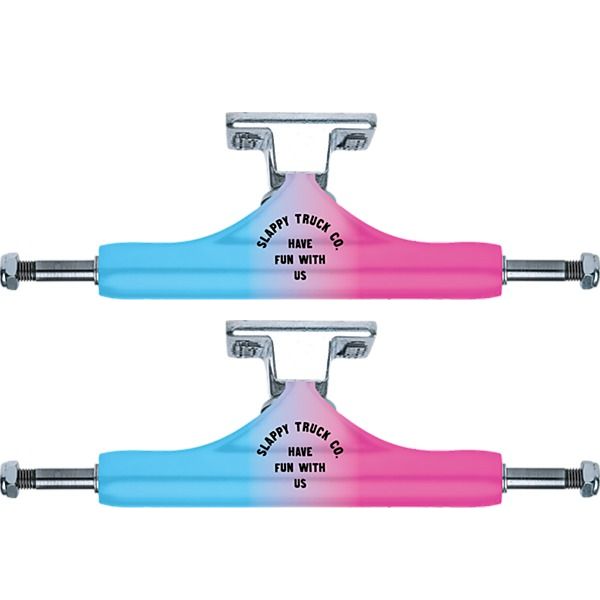 Slappy Truck Company ST1 Classic Arisa Trew Pink Fade Skateboard Trucks - 5.4" Hanger 8.0" Axle (Set of 2)