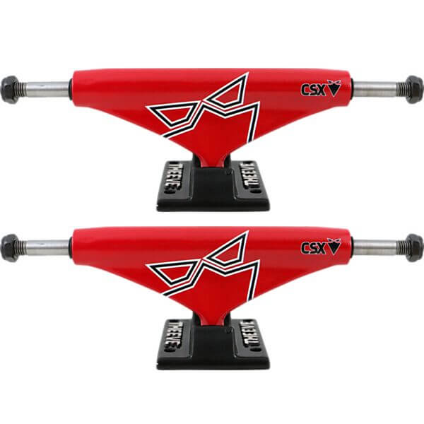 There Skateboards CSX Red / Black Skateboard Trucks - 5.25 Hanger 8.0 Axle  (Set of 2)