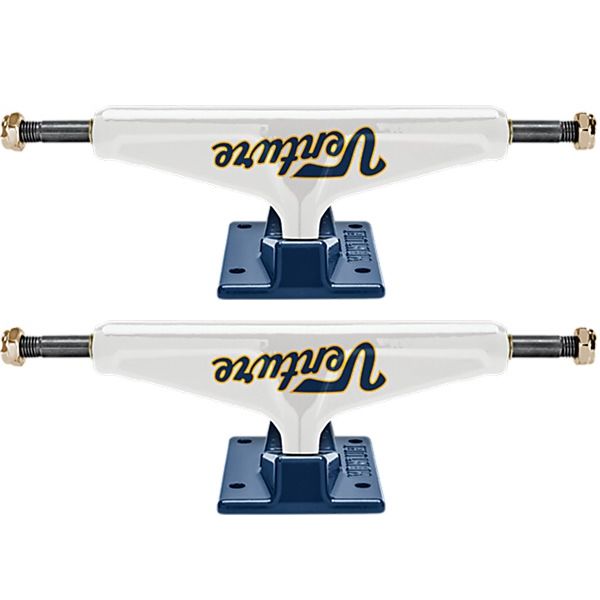 Venture Trucks V-Hollow Light Collegiate High White / Navy Skateboard Trucks - 5.6" Hanger 8.25" Axle (Set of 2)