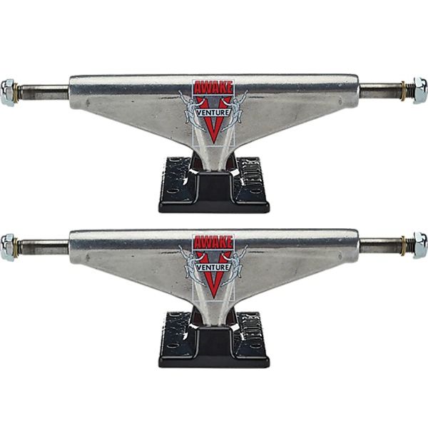 Venture Trucks Team Edition 87 High Polished / Black Skateboard Trucks - 5.6" Hanger 8.25" Axle (Set of 2)