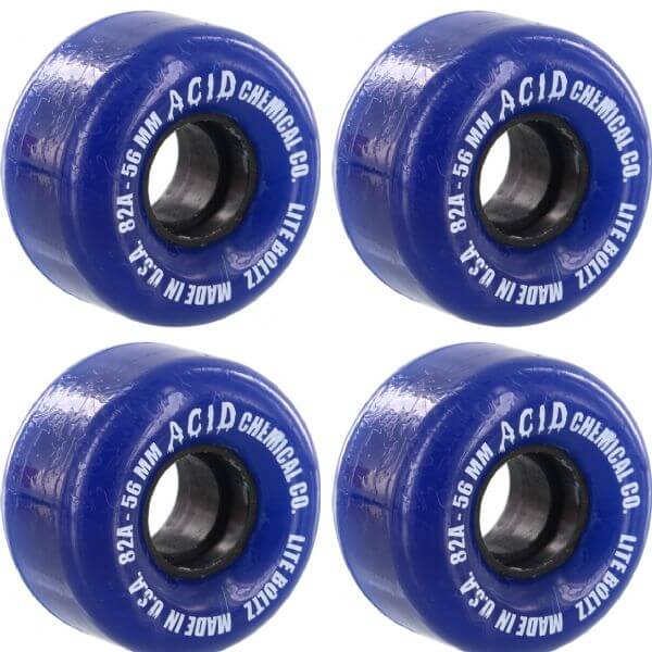 Acid Chemical Wheels Clean Machine Blue \/ Black Skateboard Wheels  56mm 82a Set of 4 