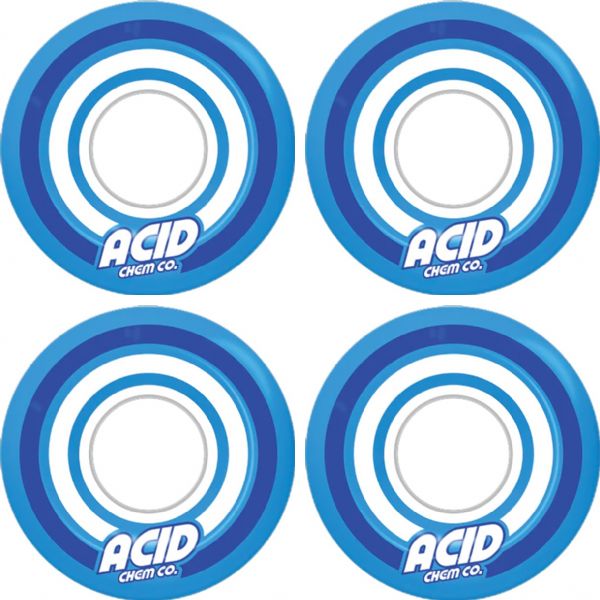 Acid Chemical Wheels Pods Conical Navy Skateboard Wheels - 53mm 86a (Set of 4)