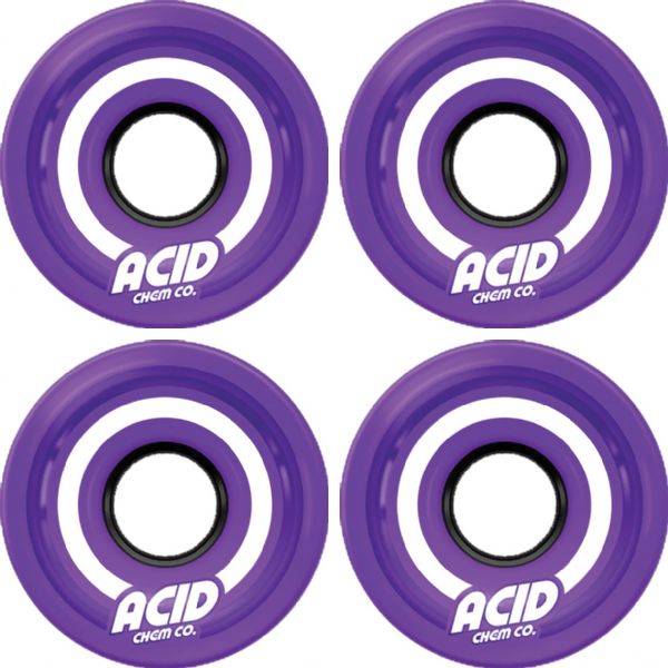 Acid Chemical Wheels Pods Conical Purple Skateboard Wheels - 53mm 86a (Set of 4)