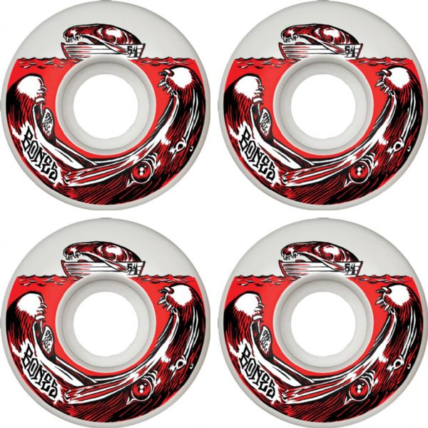 Bones Wheels STF V3 Salmon Dinner White Skateboard Wheels - 54mm 103a (Set of 4)