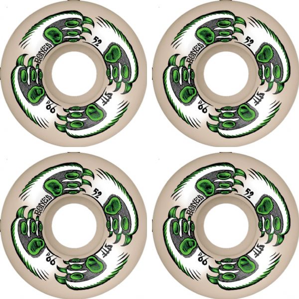 Bones Wheels STF V5 Kitty Twister Natural Skateboard Wheels - 52mm 99a (Set of 4)