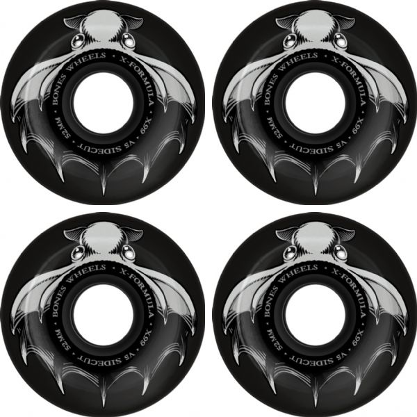 Bones Wheels XF X99 V5 Sidecut Dark Waters Black Skateboard Wheels - 52mm 99a (Set of 4)