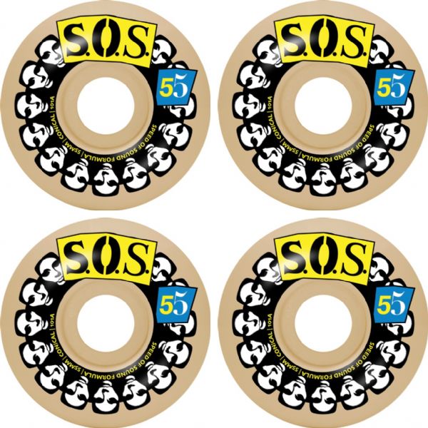 Opera Skateboards SOS Cadenza Classic Natural Skateboard Wheels - 55mm 101a (Set of 4)