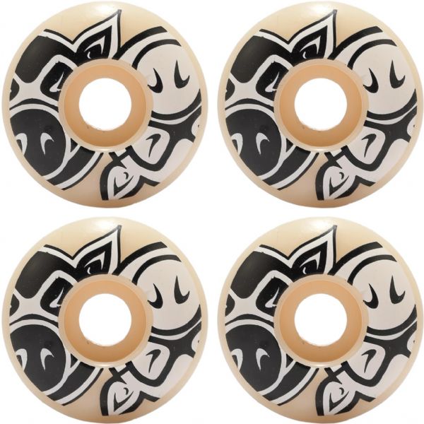 Pig Wheels Combo Natural / White / Black Skateboard Wheels - 54mm 99a (Set of 4)