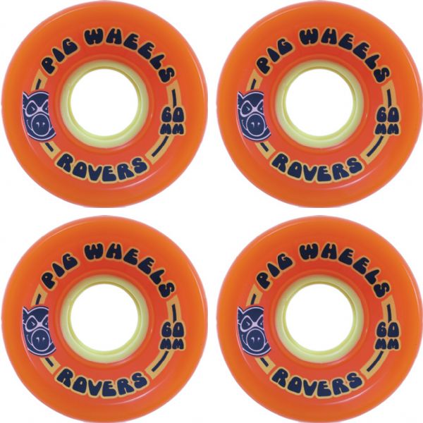 Pig Wheels Rover Orange Skateboard Wheels - 60mm 85a (Set of 4)