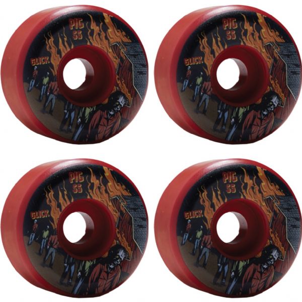 Pig Wheels Corey Glick Apocolypse Red Skateboard Wheels - 55mm 97a (Set of 4)