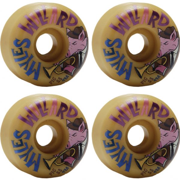 Pig Wheels Myles Willard Jazz Natural Skateboard Wheels - 53mm 97a (Set of 4)