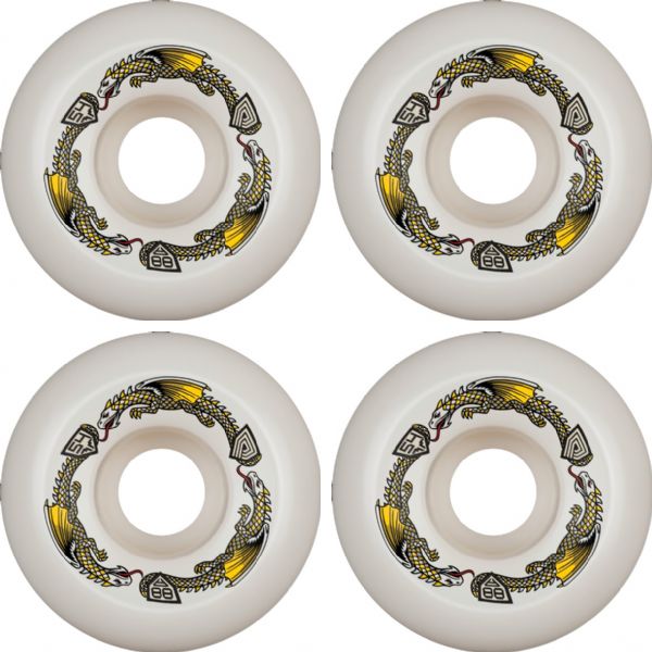 Powell Peralta Dragon Formula 88 Off White Skateboard Wheels 39mm CP - 54mm 88a (Set of 4)