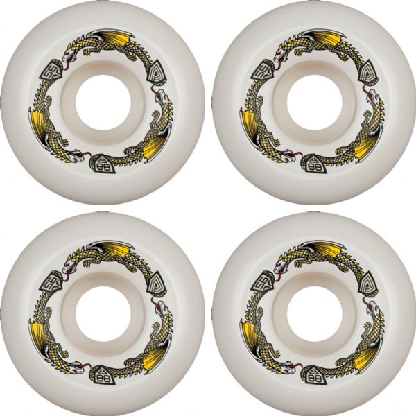 Powell Peralta Dragon Formula 88 Off White Skateboard Wheels 40mm CP - 56mm 88a (Set of 4)