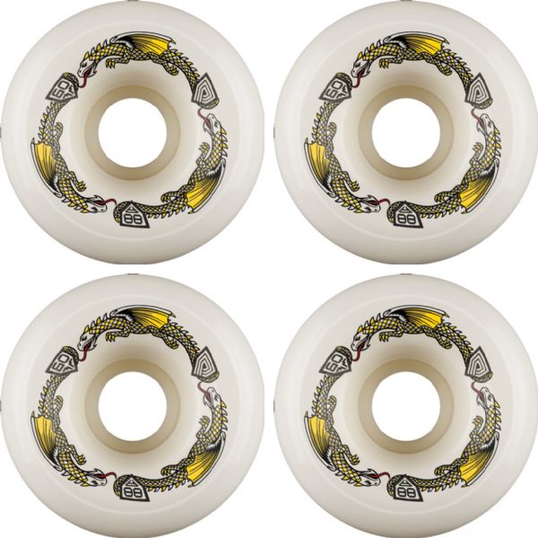 Powell Peralta Dragon Formula 88 Off White Skateboard Wheels 40mm CP - 60mm 88a (Set of 4)