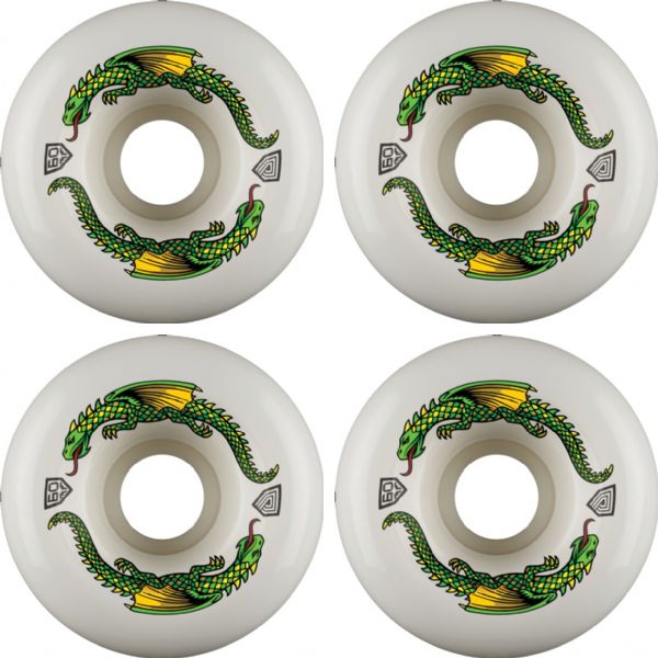 Powell Peralta Dragon Formula Off White Skateboard Wheels 42mm CP - 60mm 93a (Set of 4)