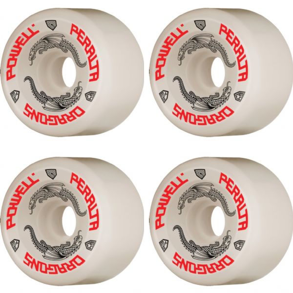 Powell Peralta Dragon Formula Off White Skateboard Wheels 36mm CP - 64mm 93a (Set of 4)