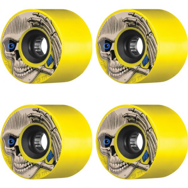 Powell Peralta Kevin Reimer Pro Yellow Skateboard Wheels - 72mm 77a (Set of 4)