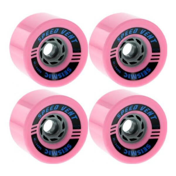 Seismic Skate Systems Speed Vent Defcon Bubblegum Skateboard Wheels - 85mm 77a (Set of 4)