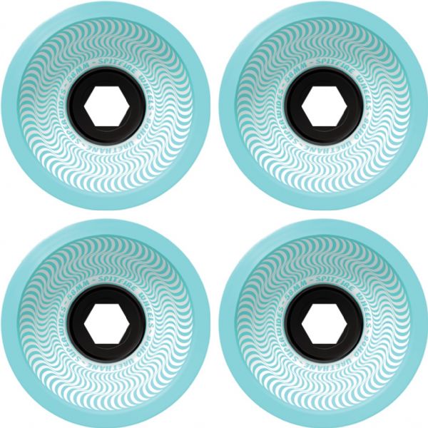 Spitfire Wheels 80HD Superwide Seafoam Blue Skateboard Wheels - 58mm 80a (Set of 4)