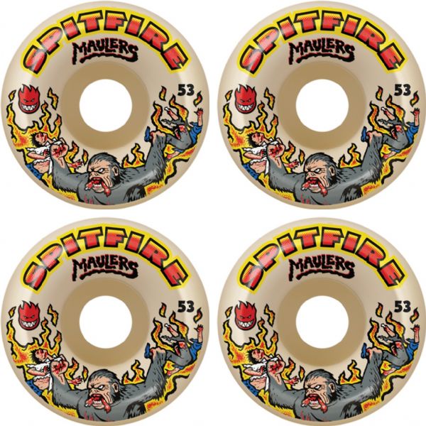 Spitfire Wheels Formula Four Conical Full Natural Skateboard Wheels - 53mm 99a (Set of 4)