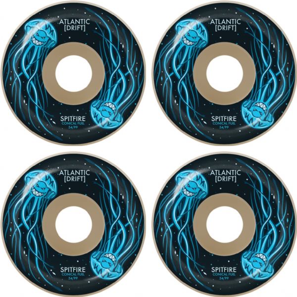 Spitfire Wheels Formula Four Conical Full Atlantic Drift Natural Skateboard Wheels - 54mm 99a (Set of 4)