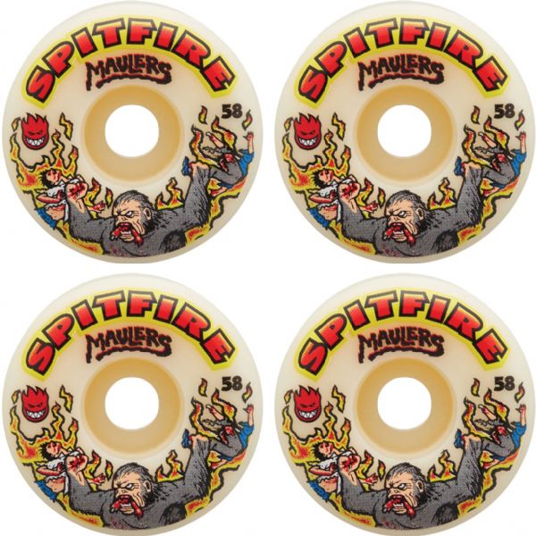 Spitfire Wheels Formula Four Conical Full Natural Skateboard Wheels - 58mm 99a (Set of 4)