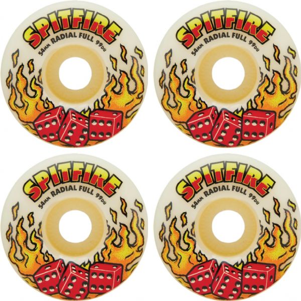 Spitfire Wheels Formula Four Radial Full Hot Hand Natural Skateboard Wheels - 54mm 99a (Set of 4)