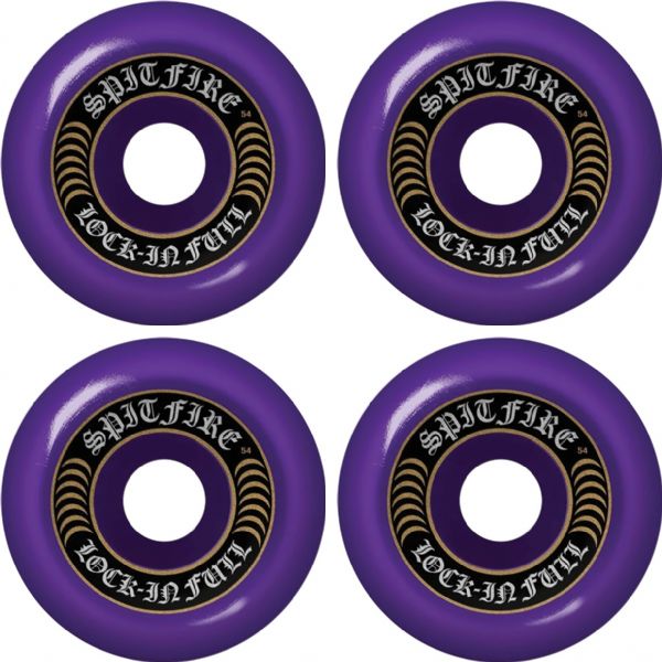 Spitfire Wheels Formula Four Lock-In Full Purple Skateboard Wheels - 54mm 99a (Set of 4)