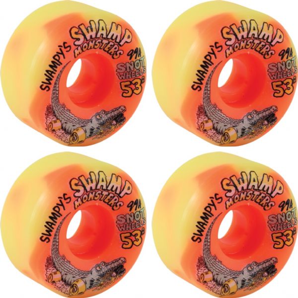 Snot Wheel Co. Swampy Swamp Monsters Skateboard Wheels - 53mm 99a (Set of 4)